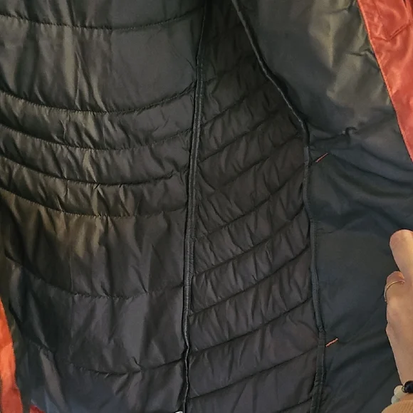 Columbia Coral-Red Long Insulated Ski Coat - Picture 6 of 6